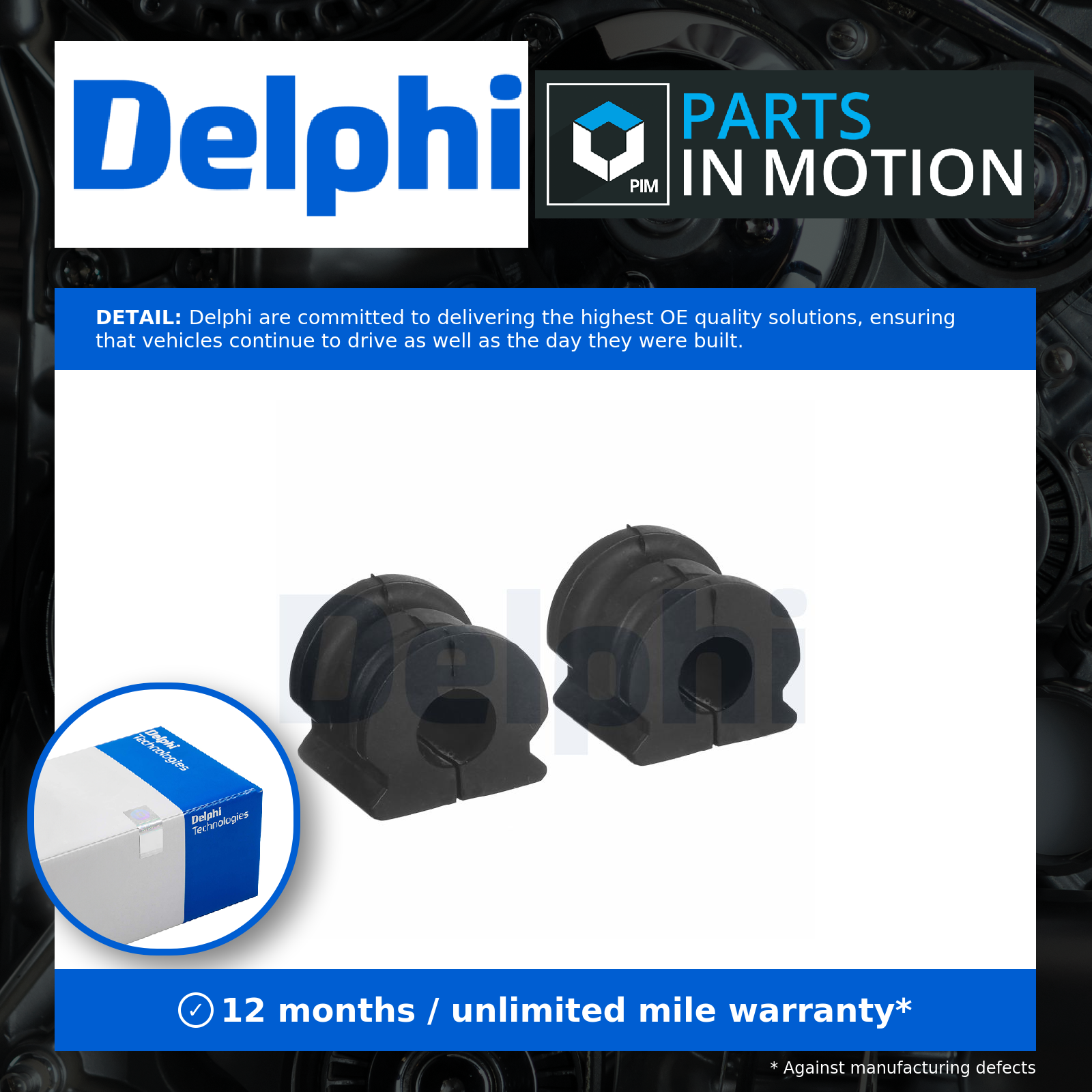 Fits DELPHI ZAWIESZENIE TD1170W BUSHING STABILISER BAR SKODA FABIA 17 ⭐UK Stock⭐ - Image 4