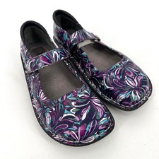 Alegria Belle Multi Splash Purple Colorful Comfort Shoes Mary Jane Nurse Walking