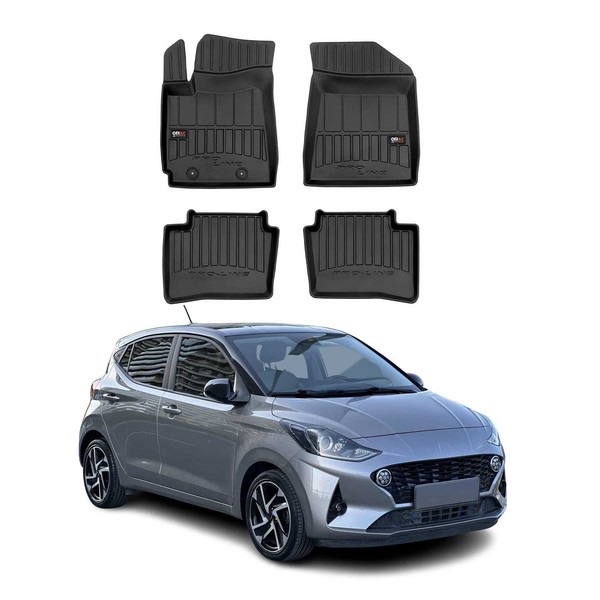 Omac Gummi FußMatten FüR Hyundai I10 2020-2026 Premium Tpe Automatten Schwarz 4X-image