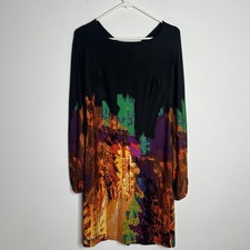 Alberto Makali Women's Midi Dress Multicolor Long Sleeves Size 8