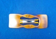 Vintage 1980's Butterscotch Color Hair Barrette Plastic 8-8