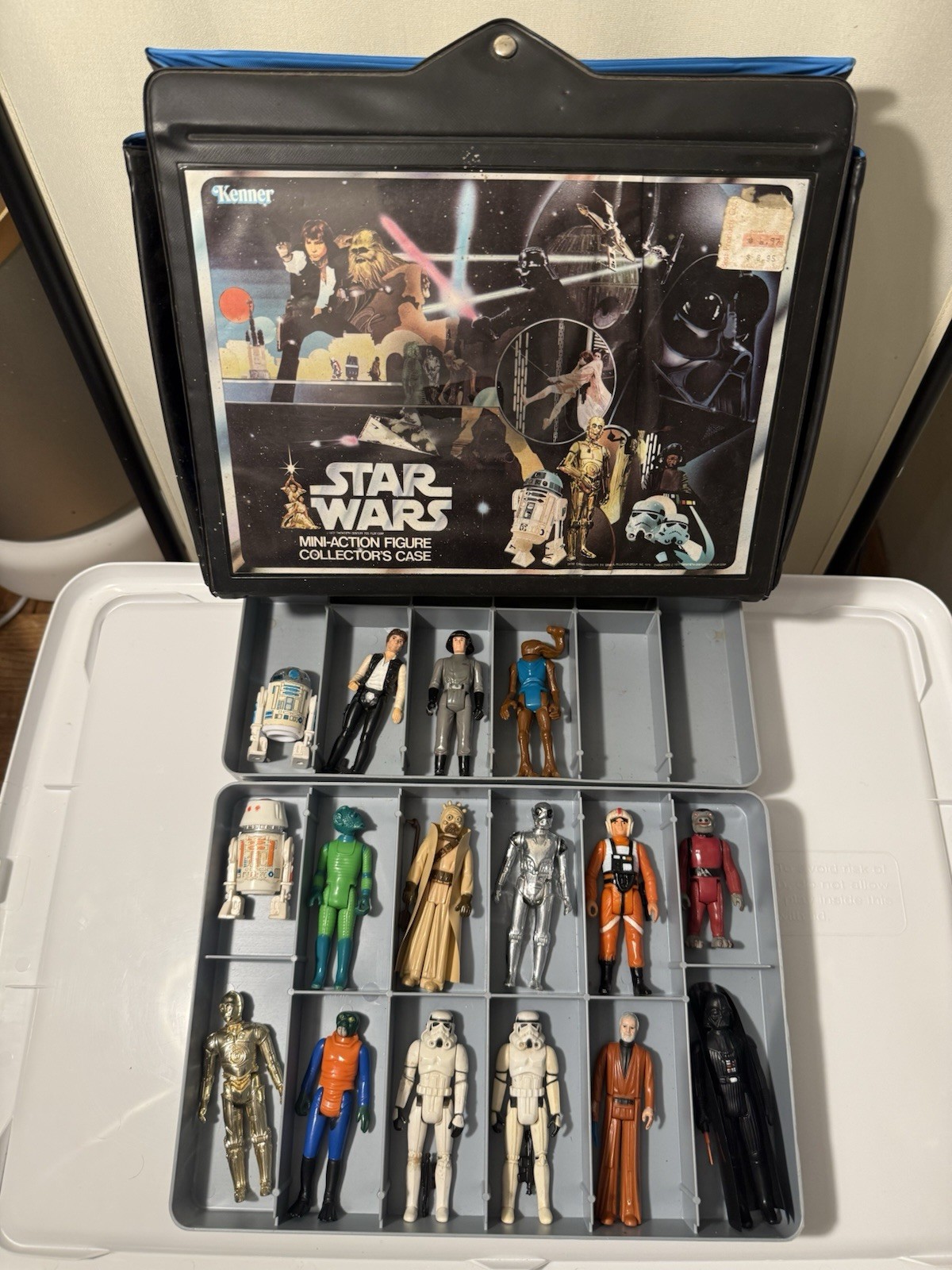 Lot Of 17 Star Wars 1977 78 ANH Kenner figures Weapons And Carry Case No Repros