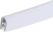 Edge Trim White U Shape Edge Protector Rubber with Steel Clips Fits 3/64"-3/3...