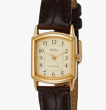  NEW Citizen Q Q Watch Waterproof Leather Strap QA69-103 Women Fr/s