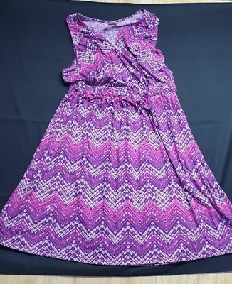 Faded Glory Sleeveless Dress Braided Waist