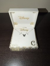 Disney Sterling Silver Necklace Initial "C" Mickey Mouse Ears Minnie
