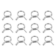 12Pcs 11mm ID 11-13.5mm OD Double Wire Spring Hose Clamp Spring Clips Clamps