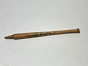 Rare Popsicle Bob Feller Clevland Indians Promo Figural Bat Pencil Mechanical