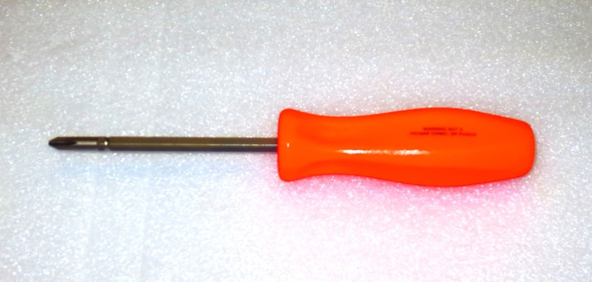 NEW* Snap-on FLIP SHANK Screwdriver S2/P2 *ORANGE HARD HANDLE