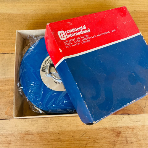 Continental International 100 ft 30,5 metros caja de acero fibra cinta métrica azul - Imagen 1 de 4