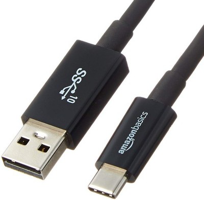 Amazon Basics USB-C to USB-A 3.1 Gen 2 High-Speed Charging 3 Feet, Black 
