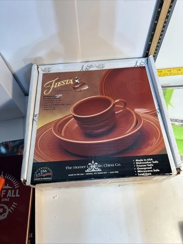 Fiesta 5 Piece Place Setting Paprika Fiestaware Dinnerware Homer Laughlin