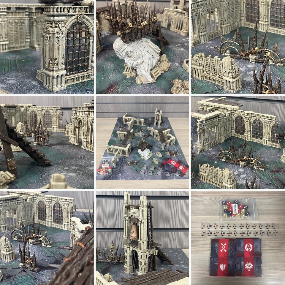 Peint Cris Coeur Boîte Terrain Set Scène warhammer aos Âge De Sigmar Ruines - Photo 1/4