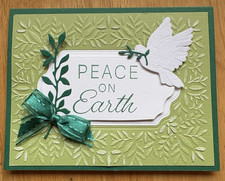Peace on Earth Dove - Hand Stamped Card - Stampin" Up
