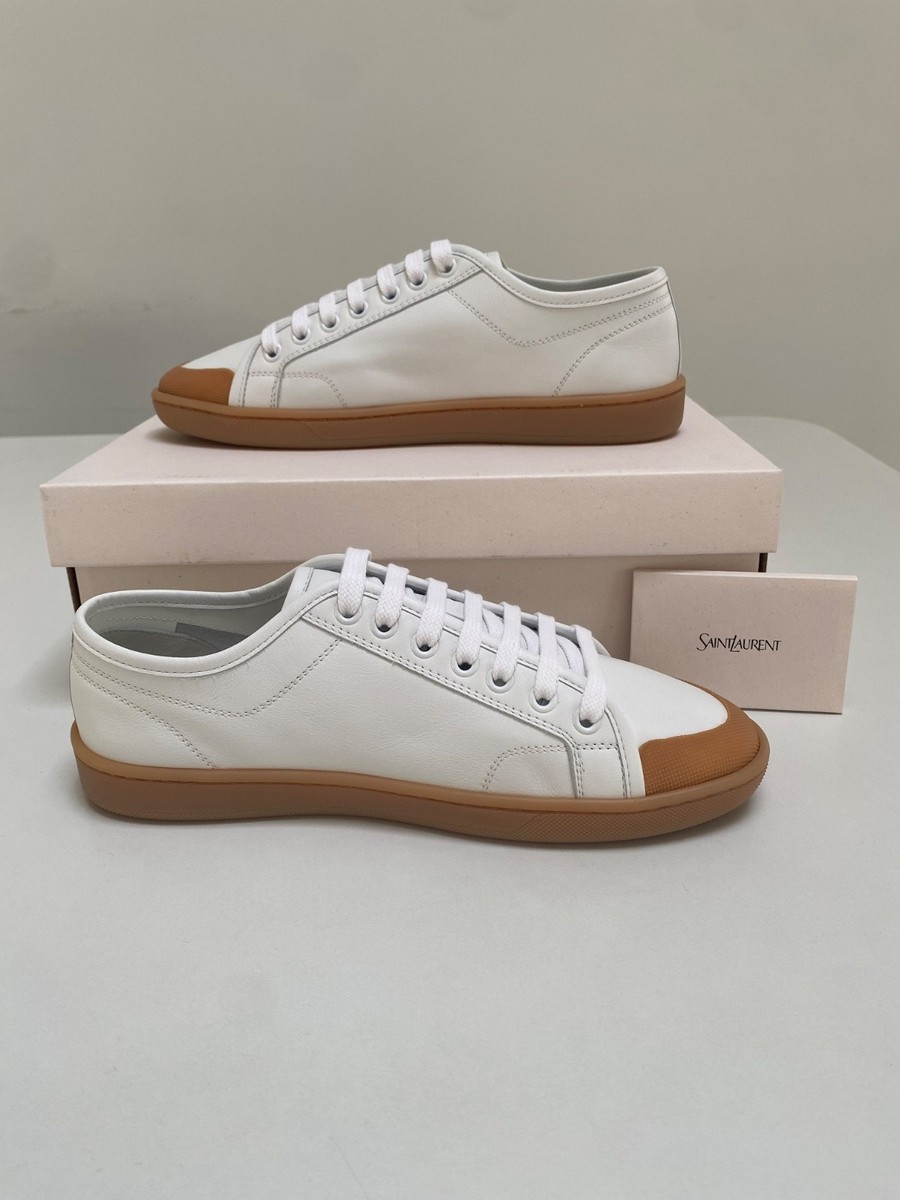 Saint Laurent YSL Gym Sneaker in Blanc Optique White sz 38 New in