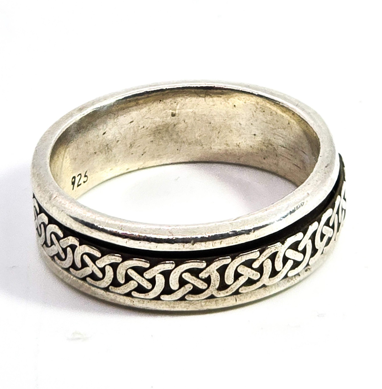 Celtic Trinity knot solid sterling silver fidget … - image 3