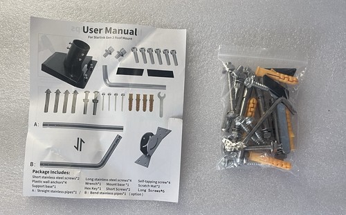 Starlink Gen 3 Mount, Adjustable Mounting Kit for V3 - 18” Straight Tube - New - Zdjęcie 7 z 13