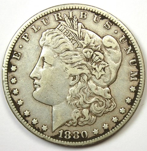 1880-CC Morgan Silver Dollar $1 Carson City Coin - XF Details (EF) - Rare Date!
