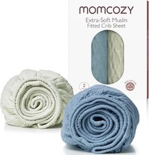 Sabana Ajustable Mini Cuna 2Pack Algodon Natural Antideslizante 38x26