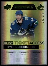 2021-22 Upper Deck Credentials Yellow #87 Kyle Burroughs /249 - HKY