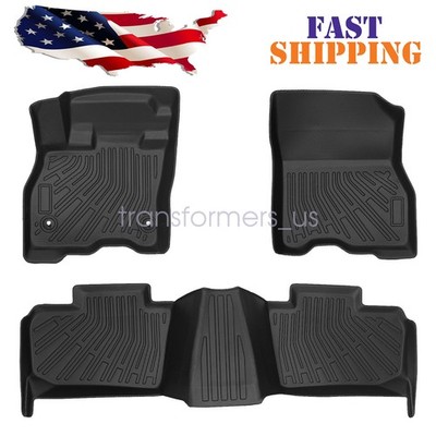 New For 2014 2015 2016 2017 Nissan Leaf TPE Front & Rear Floor Mats Liners 3Pcs