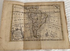Bowen Südamerika 1747 Karte Original Farbumrisse 