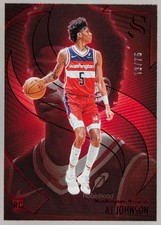 2024-25 Panini Silhouette Red /75 AJ Johnson RC 13/75 Washington Wizards #77
