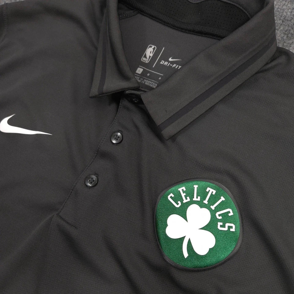 Nike NBA Boston Celtics Declaración Polo Para Hombre Grande Gris Dri-Fit Rendimiento Foto 3 de 4