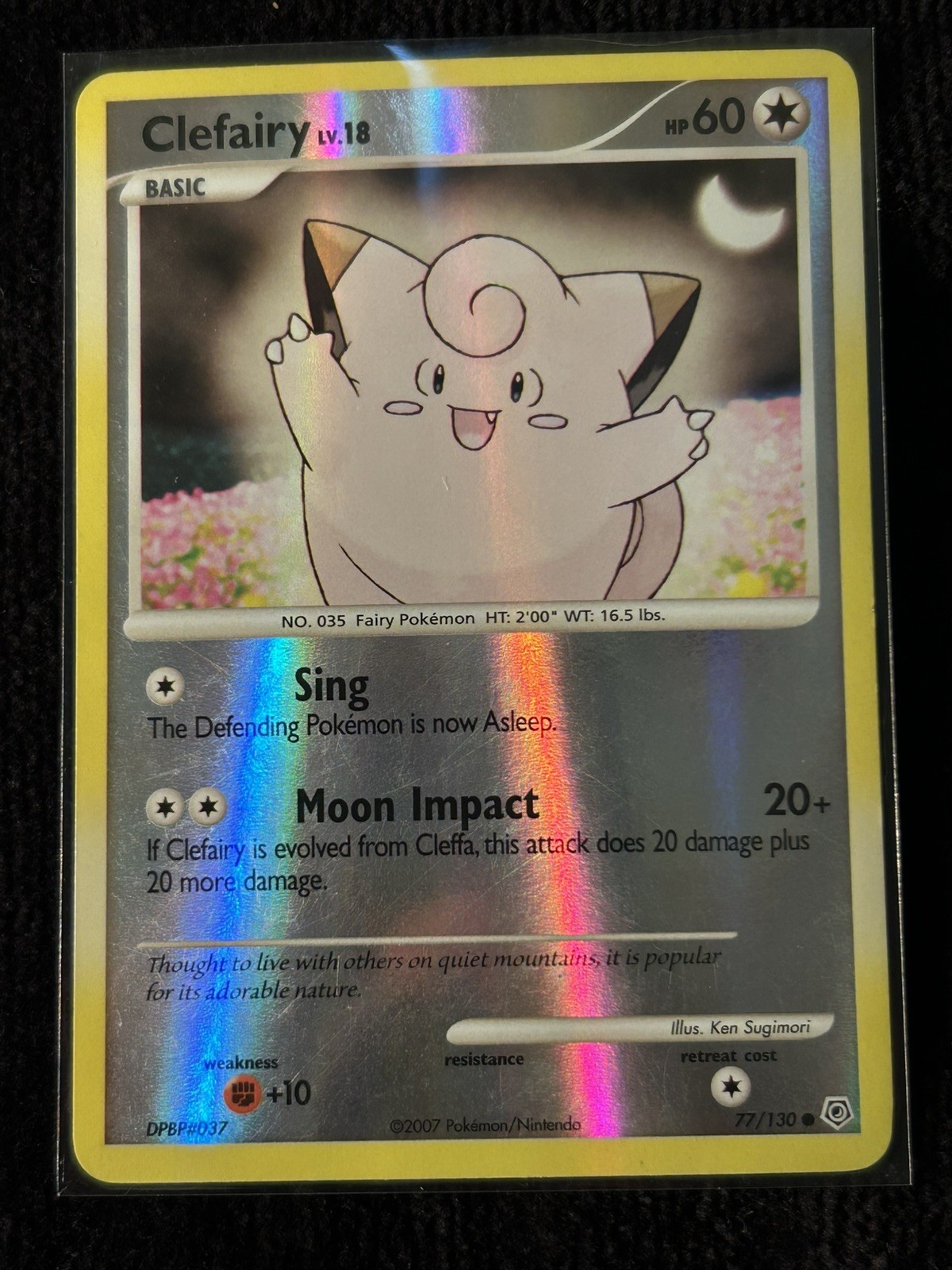2007 Pokemon Clefairy Diamond and Pearl 77/130 Common Reverse Holo LP