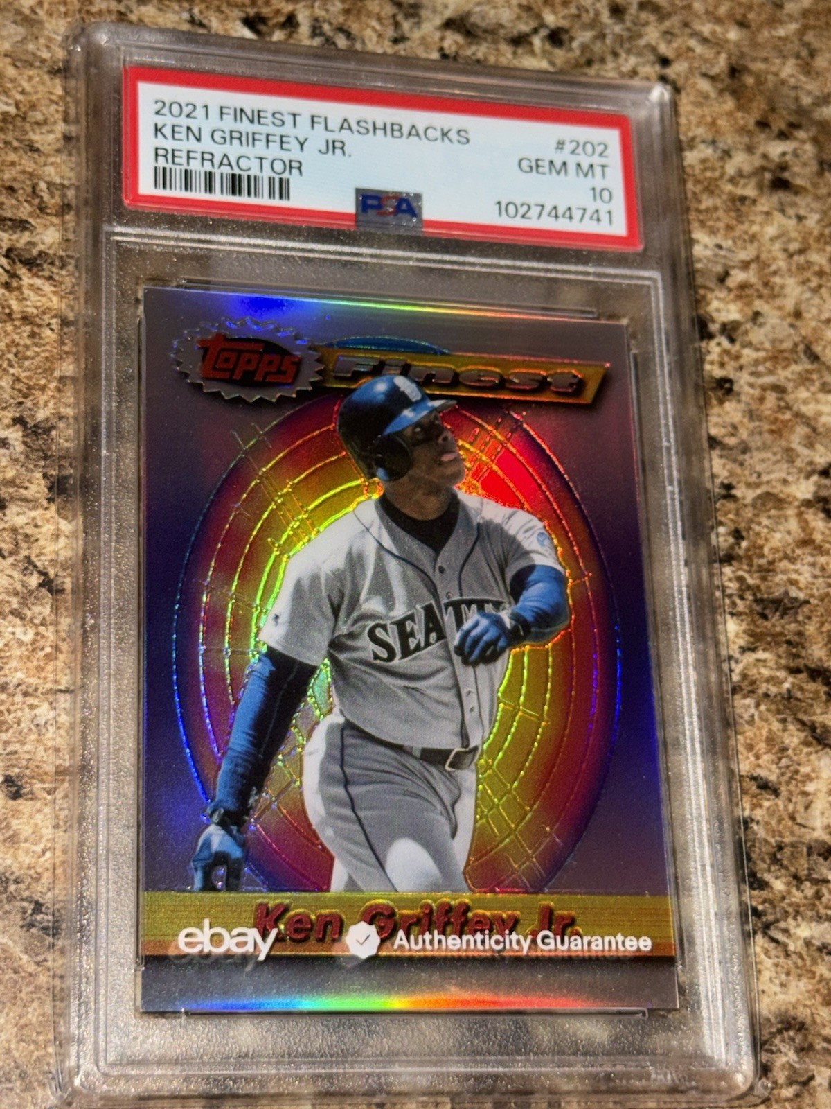 Ken Griffey Jr. #202 Baseball Cards 2021 Topps Finest Flashbacks trading card — raw and PSA graded price guide