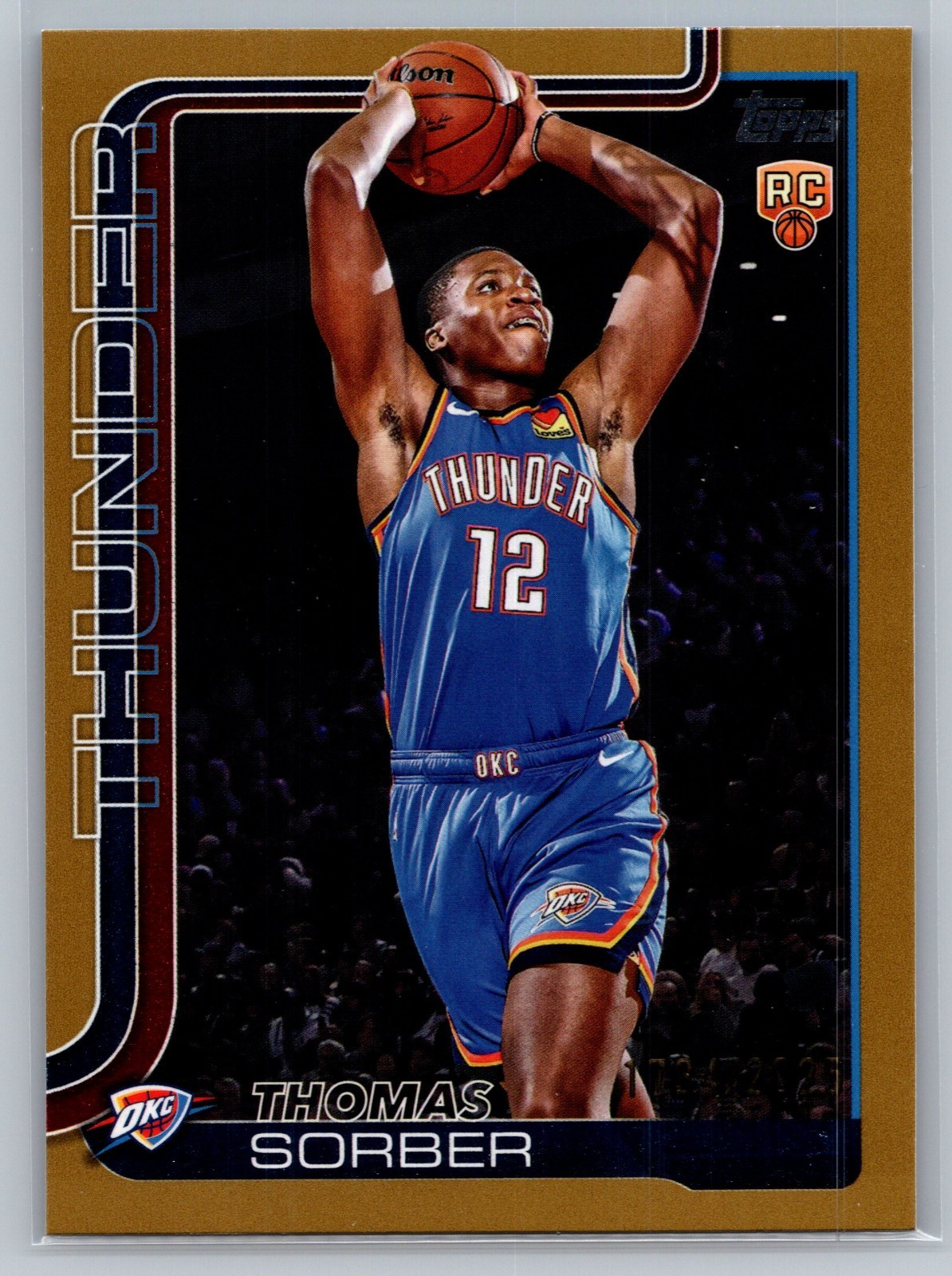 2025 Topps Thomas Sorber #215 ROOKIE RC Gold /2025