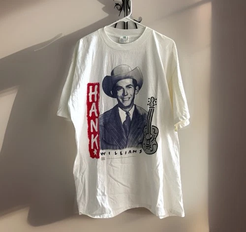 90s Hank Williams T Shirt XL Winterland Country Musi 1990s vintage concert t-shirt, vintage, size XL, single stitch, B+ condition