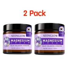 2 PK Magnesium Cream for Sleep Leg Cramps: Fast-Absorbing Lotion with Lavender