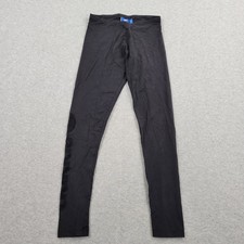Adidas Leggings Pants Womens Small Black Logo Patch meas 24x27