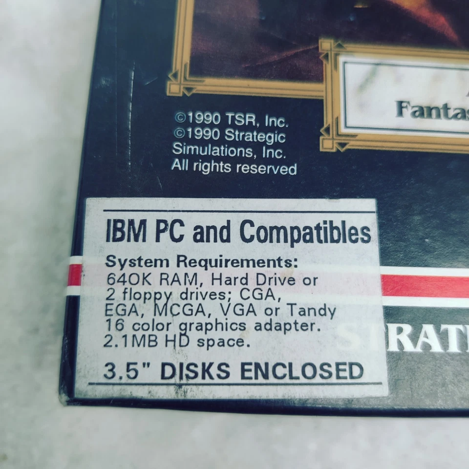 Advanced Dungeons And Dragons Eye Of The Beholder 3.5” Floppy IBM Box 1990 - Image 3 of 4