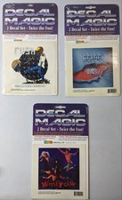 Vintage 6 Lot Window Cling Decal Stickers Rush ACDC Motley Crue 1992 Brockum New