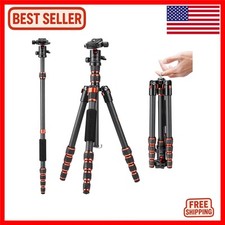 60'' Carbon Fiber Camera Tripod with Detachable Monopod - Ultimate Travel Tool