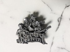 Vintage Country Western Belt Buckle Brass Bergamot Brass Works Heavy 1981