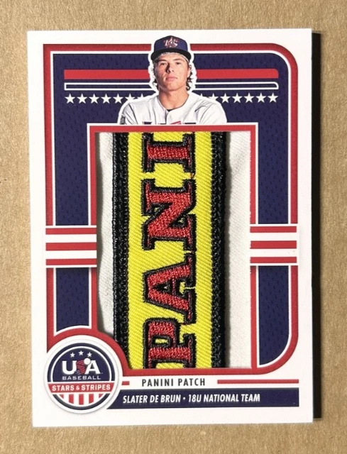 2024 Panini Stars and Stripes USA SLATER DE BRUN GAME USED Panini Patch 2/3 SSP