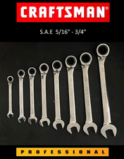 Craftsman Usa Reversible Ratcheting Combination Wrench Set Sae 8pc Craftsman Usa Reversible Ratcheting Combination Wrench Set Sae 8pc