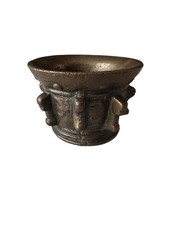 Antique Heavy Cast Bronze Mortar – Apothecary Collectible XVIII Century