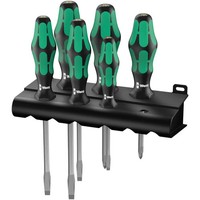 Wera 334 SK/6 Werkstatt Schraubendreher-Set 6Teilig Schlitz, Kreuzschlitz