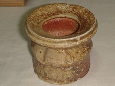 Rakusai Takahashi Shigaraki Bamboo Tea Utensil Lid Holder Used, Good Condition