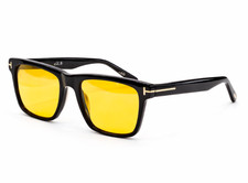 Tom Ford Buckley Sunglasses FT0906 Black/Yellow 58-17-145mm With Casa New
