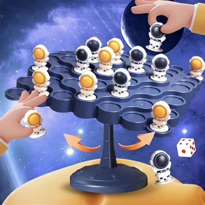 Astronaut Balance Stacking Game Kids Family Party Toy Space Theme Tabletop Fun