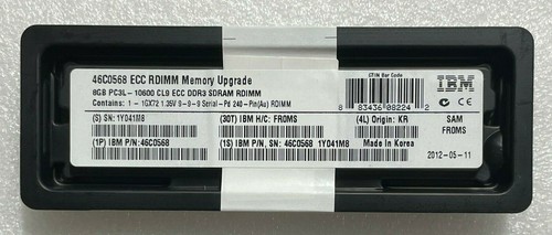 46C0568 8GB DDR3 1333MHz VLP Memory IBM BLADECENTER HS22 7809/ 7870 / 1936 - Picture 2 of 5
