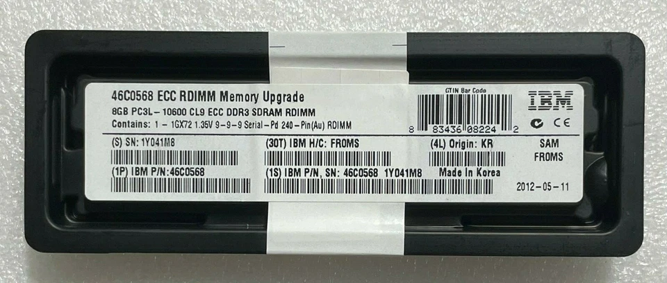 46C0568 8GB DDR3 1333MHz VLP Memory IBM BLADECENTER HS22 7809/ 7870 / 1936 - Image 2 of 4