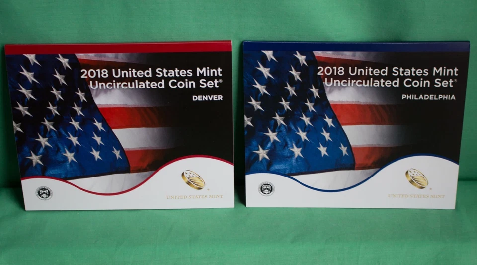 2018 ANNUAL US Mint Uncirculated Coin Set with 20 P and D Coins Complete - Image 2 of 4