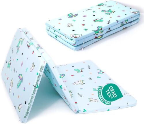 Pack and Play Mattress 38" x 26" Soft Firm Premium 38*26*1.5 In, Dinosaurs
