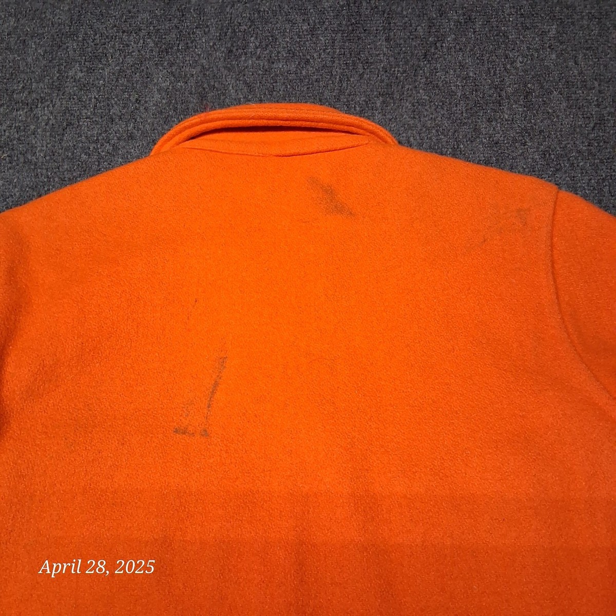 Vintage Melton 70s Hunting Jacket Wool Flannel Blaze Orange